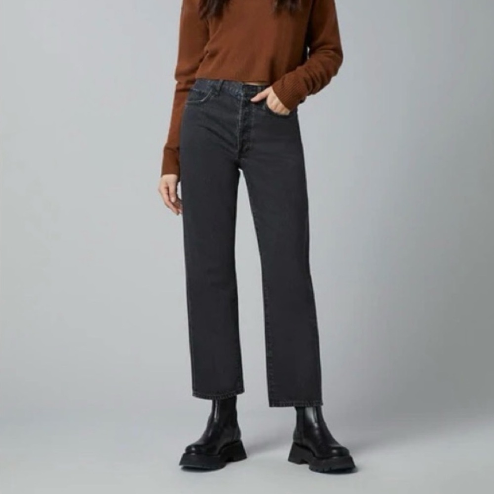DL1961 EMILIE STRAIGHT ULTRA HIGH RISE IN STONE EUC SZ 26